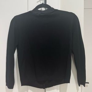 NWT MaxMara Black Cashmere Ruffle Cardigan Sweater - Size S